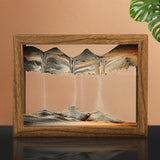 Nara – Zandkunstwerk met Houten Frame en Draaiend Effect