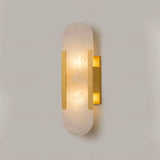 Melange Elongated – Wandlamp van albast met messing detail
