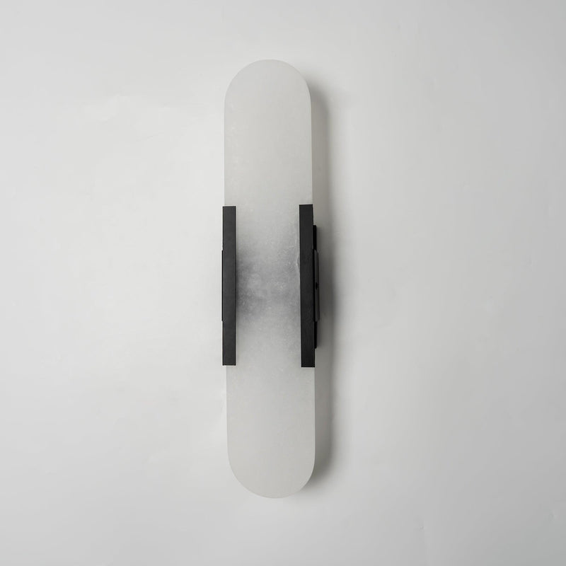 Melange Elongated – Wandlamp van albast met messing detail