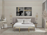 Melange Elongated – Wandlamp van albast met messing detail