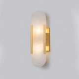 Melange Elongated – Wandlamp van albast met messing detail