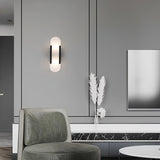Melange Elongated – Wandlamp van albast met messing detail