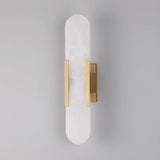 Melange Elongated – Wandlamp van albast met messing detail