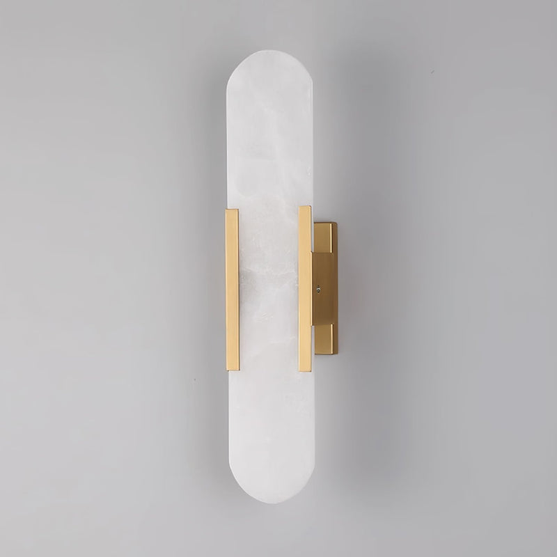 Melange Elongated – Wandlamp van albast met messing detail