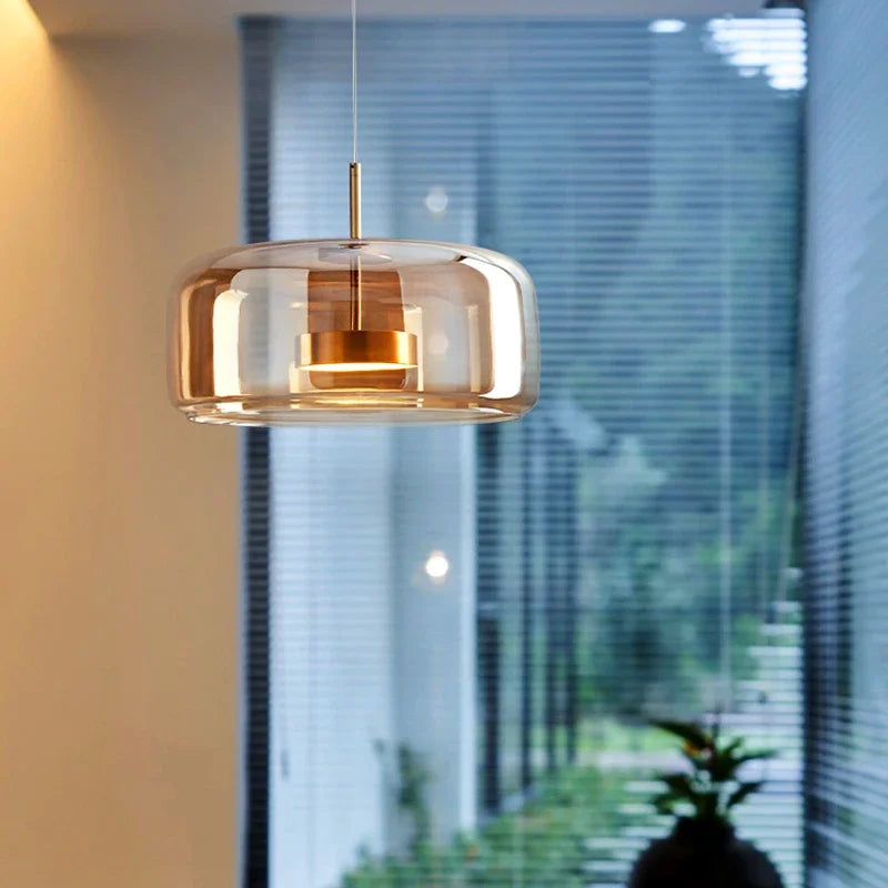 Nara – Minimalistische Glazen Hanglamp met Elegante Koepelvorm