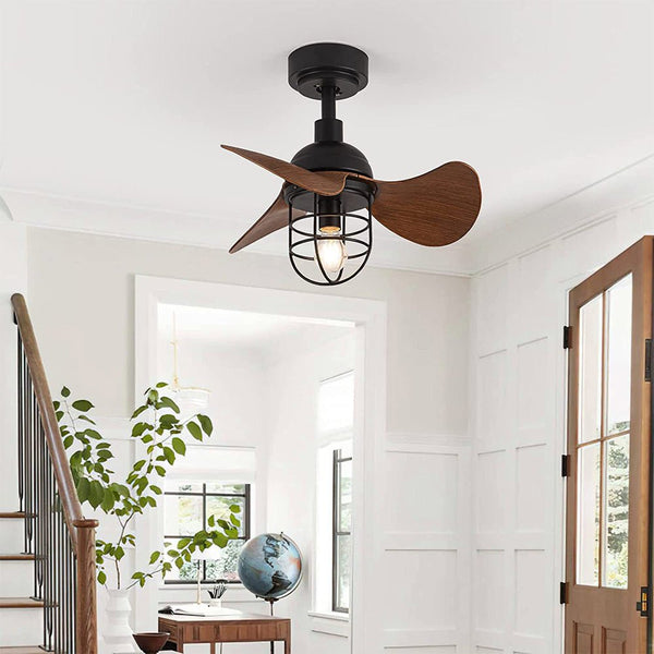 Maison Nara – Plafondlamp met Ventilator in Walnootlook