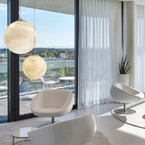 NARA - 3D Maan Hanglamp met Touch Control en LED Verlichting voor Slaapkamer - Modern Design 2