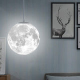 NARA - 3D Maan Hanglamp met Touch Control en LED Verlichting voor Slaapkamer - Modern Design 6