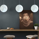 NARA - 3D Maan Hanglamp met Touch Control en LED Verlichting voor Slaapkamer - Modern Design 8