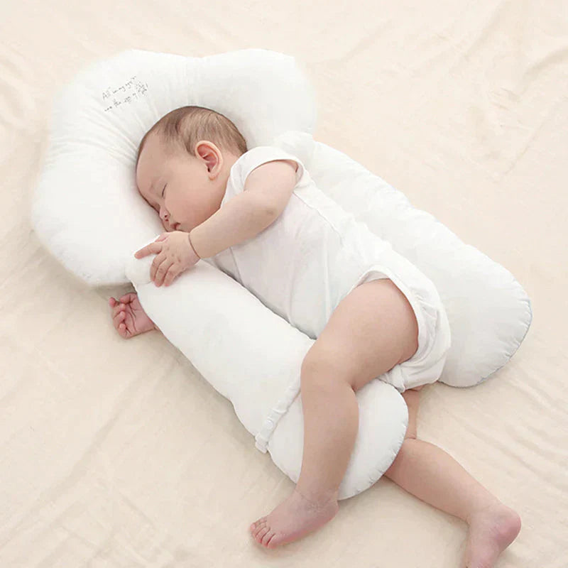 NARA - Antibacterieel Baby Kussen met Armuitsparing – Ademend Katoen – 72x42 cm – Geschikt voor 0-2 jaar 0