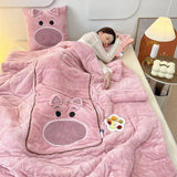 NARA - CozyNest™ Deken met Kussen - Ruimtebesparend Pluche Comfort voor Binnengebruik 11