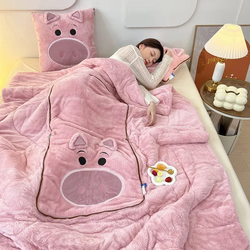 NARA - CozyNest™ Deken met Kussen - Ruimtebesparend Pluche Comfort voor Binnengebruik 11