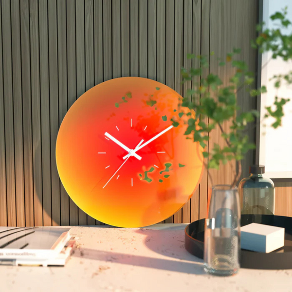 NARA - Design Wandklok van Glas met Stil Mechanisme – 30 cm Luxe Wanddecoratie voor Woonkamer 1