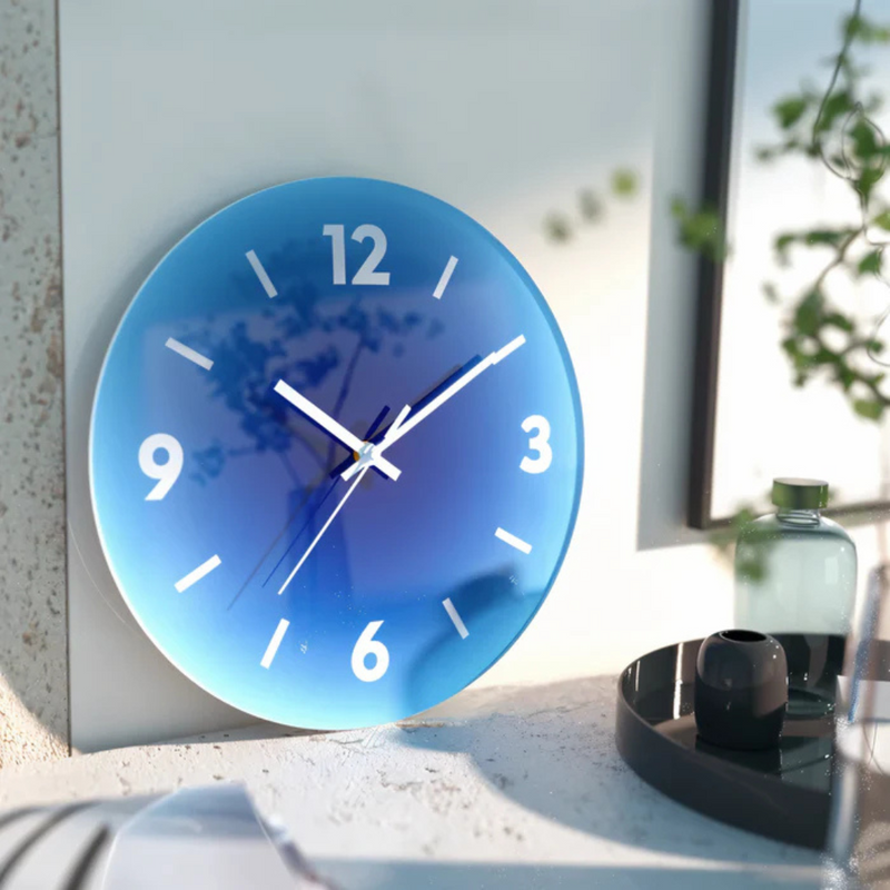 NARA - Design Wandklok van Glas met Stil Mechanisme – 30 cm Luxe Wanddecoratie voor Woonkamer 2