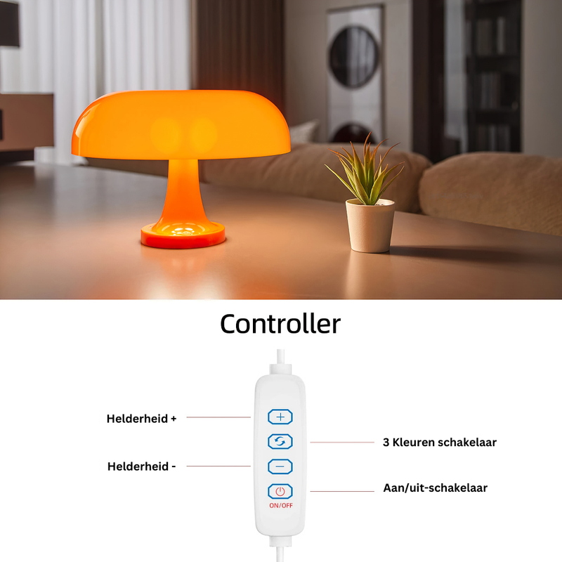 NARA - Dimbare Tafellamp in Bauhaus Stijl met USB-Aansluiting – Elegante LED Verlichting voor Thuis en Kantoor 6