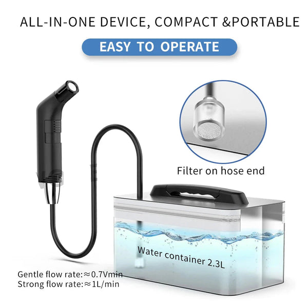 NARA - Draagbare Bidet Sprayer met Oplaadbare Batterij - 2.3L Hygiënische Reinigingsoplossing voor Reizen 1