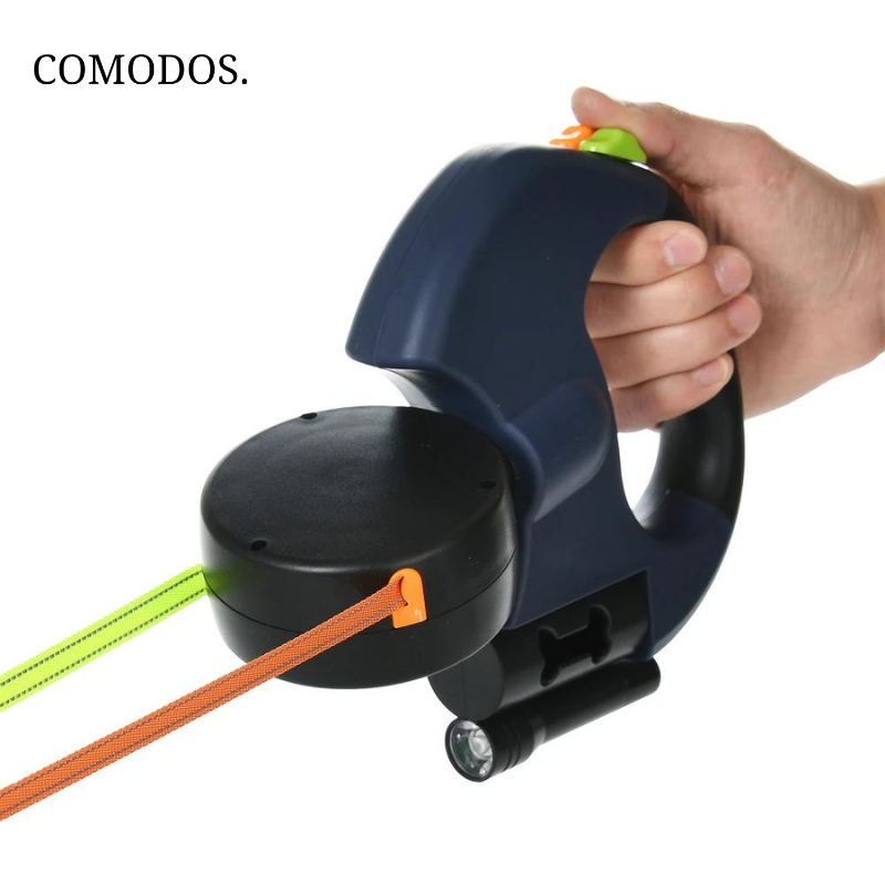 NARA - DuoStride™ Hondenriem met LED-Licht en Ergonomische Grip voor Twee Honden - 3m Lengte, Tangle-Free Design 5