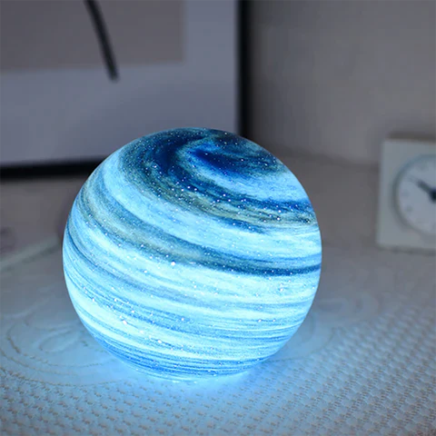 NARA - Elegante Glazen Maanlamp met 16 Kleuren en Afstandsbediening – Perfect voor Sfeervolle Interieurs 1