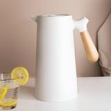 NARA - Geïsoleerde Karaf met Houten Handvat en Glazen Binnenvoering – 1 Liter 12