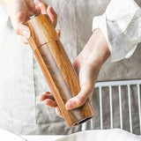 NARA - Houten Peper en Zoutmolen Set van Acacia met Keramisch Maalmechanisme – Stijlvolle Tafelaccessoires 0