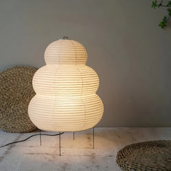 NARA - Japanse Vloerlamp van Rijstpapier – 60 cm Hoog, Elegante Staande Lamp voor Woonkamer en Slaapkamer 0