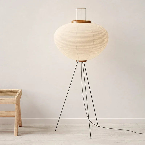 NARA - Japanse Vloerlamp van Rijstpapier – Elegante Staande Lamp voor Woonkamer en Slaapkamer met Warm Licht 1