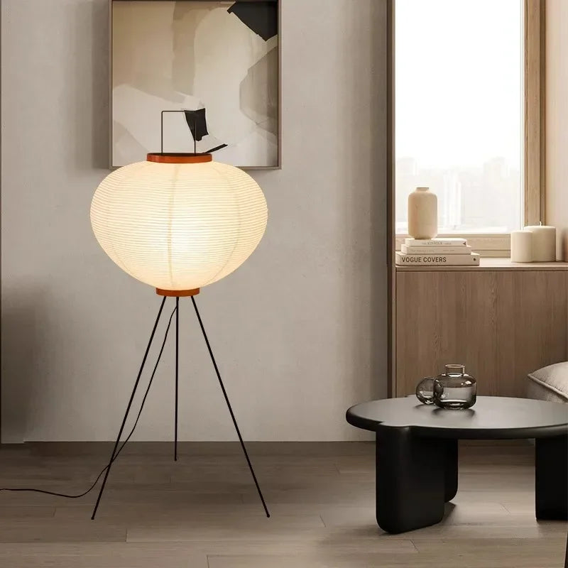 NARA - Japanse Vloerlamp van Rijstpapier – Elegante Staande Lamp voor Woonkamer en Slaapkamer met Warm Licht 4