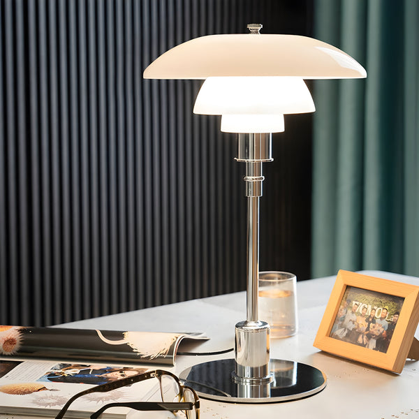 NARA - LED Tafellamp met Dimbare Verlichting en Elegante Glasdesign – Scandinavisch Stijl voor Woonkamer, Slaapkamer of Kantoor 1