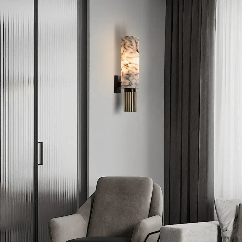 NARA - LuxeGlow Marmeren Wandlamp voor Binnen - Moderne Muurlamp met Elegante Verlichting voor Woonkamer en Hal 4