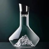 NARA - Luxe 1500ml Iceberg Decanter van Bleifrij Kristal voor Rode Wijn - Handgemaakt en Elegante Vorm 0