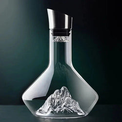 NARA - Luxe 1500ml Iceberg Decanter van Bleifrij Kristal voor Rode Wijn - Handgemaakt en Elegante Vorm 0