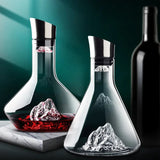 NARA - Luxe 1500ml Iceberg Decanter van Bleifrij Kristal voor Rode Wijn - Handgemaakt en Elegante Vorm 2
