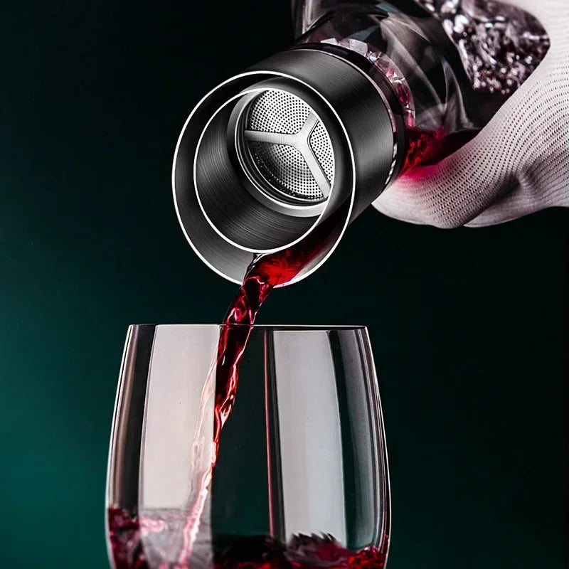 NARA - Luxe 1500ml Iceberg Decanter van Bleifrij Kristal voor Rode Wijn - Handgemaakt en Elegante Vorm 3