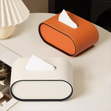 NARA - Luxe Lederen Tissuebox met Ovaal Ontwerp - Duurzaam en Elegant voor Thuis of Kantoor 2