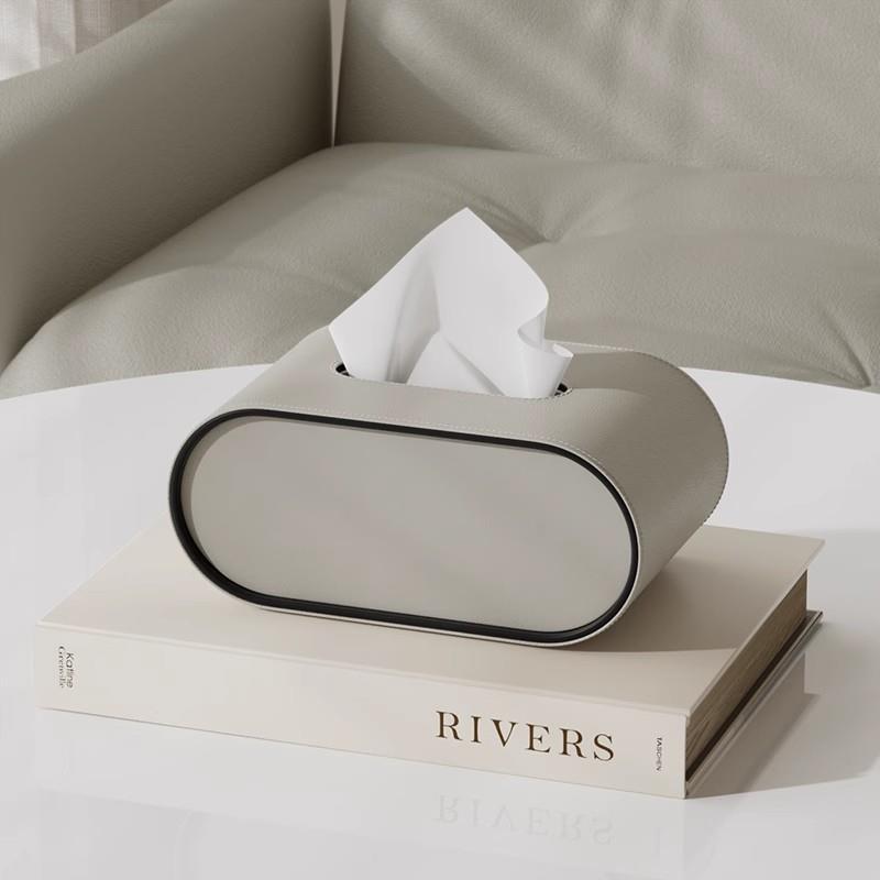 NARA - Luxe Lederen Tissuebox met Ovaal Ontwerp - Duurzaam en Elegant voor Thuis of Kantoor 5
