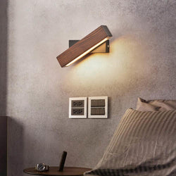 NARA - Luxe Wandlamp van Hout met Draaibare LED Verlichting - Moderne Muurlamp voor Binnengebruik 0
