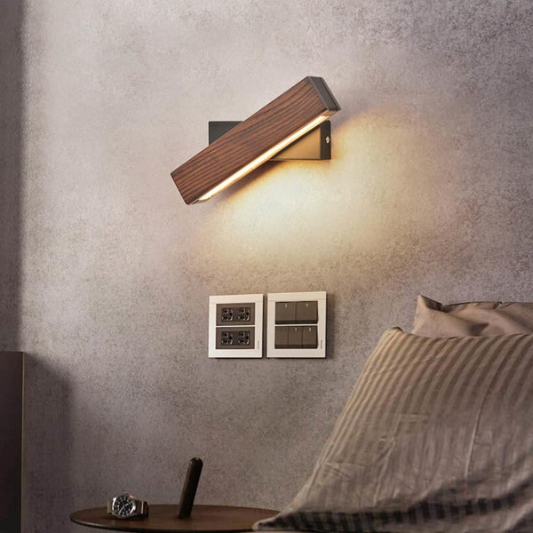 NARA - Luxe Wandlamp van Hout met Draaibare LED Verlichting - Moderne Muurlamp voor Binnengebruik 0