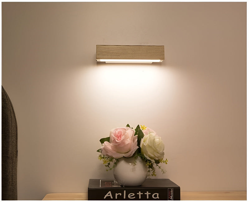NARA - Luxe Wandlamp van Hout met Draaibare LED Verlichting - Moderne Muurlamp voor Binnengebruik 3