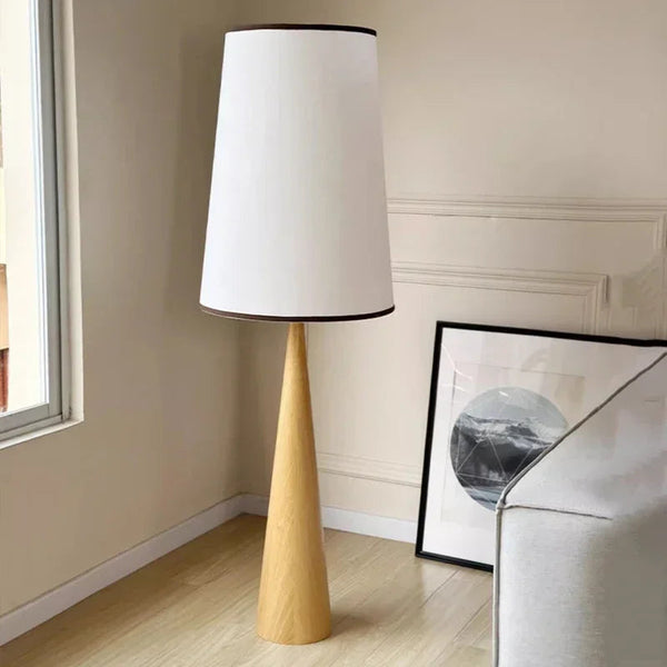 NARA - Minimalistische Houten LED Vloerlamp voor Scandinavisch Interieur - Staande Lamp Woonkamer, 150 cm Hoog 0