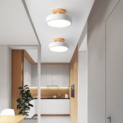 NARA - Moderne LED Deckenleuchte in Beige, Groen, Roze, Wit, Grijs - Halbunterputz Design 0