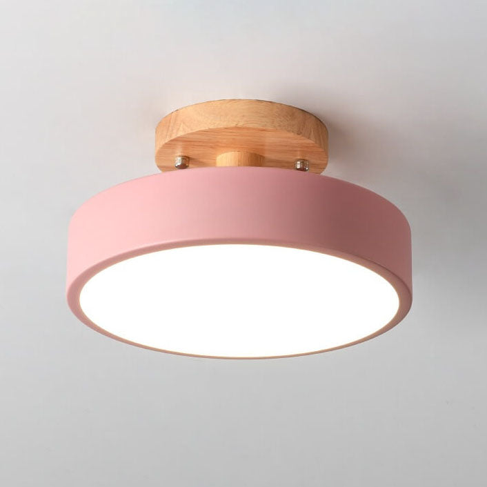 NARA - Moderne LED Deckenleuchte in Beige, Groen, Roze, Wit, Grijs - Halbunterputz Design 13