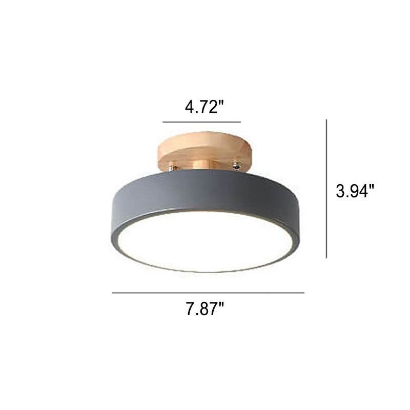 NARA - Moderne LED Deckenleuchte in Beige, Groen, Roze, Wit, Grijs - Halbunterputz Design 14