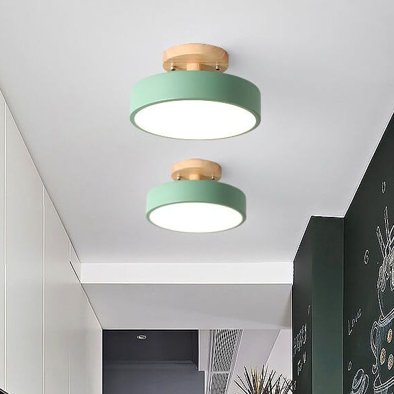 NARA - Moderne LED Deckenleuchte in Beige, Groen, Roze, Wit, Grijs - Halbunterputz Design 1