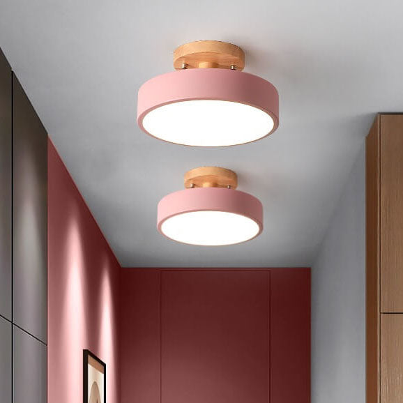 NARA - Moderne LED Deckenleuchte in Beige, Groen, Roze, Wit, Grijs - Halbunterputz Design 2
