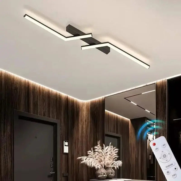 NARA - Moderne Plafondlamp Zwart met Verstelbare Helderheid - Energiezuinige LED Plafonniere voor Slaapkamer of Kantoor 1