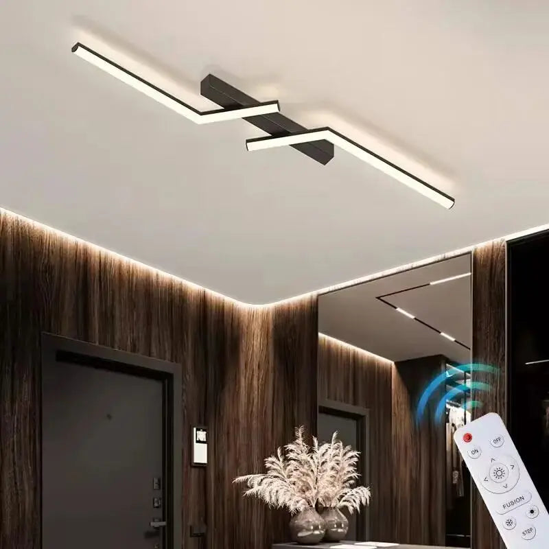 NARA - Moderne Plafondlamp Zwart met Verstelbare Helderheid - Energiezuinige LED Plafonniere voor Slaapkamer of Kantoor 1