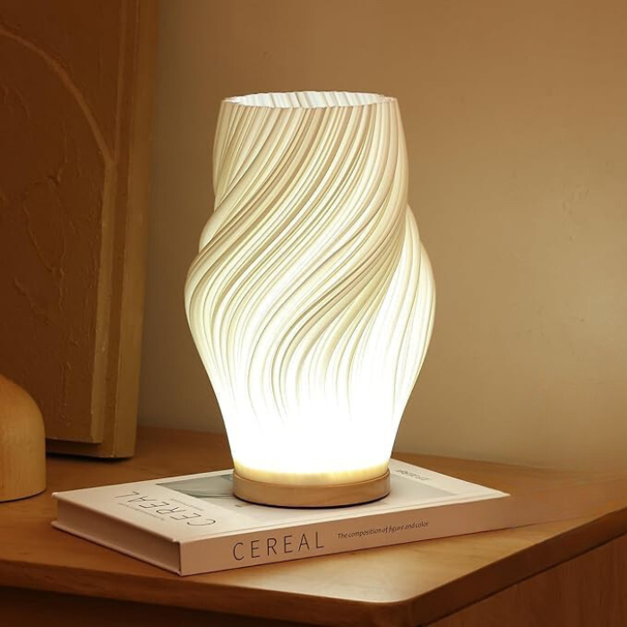 NARA - Moderne Swirl Tafellamp met Warme LED Verlichting – Compact en Stijlvol voor Elk Interieur 2