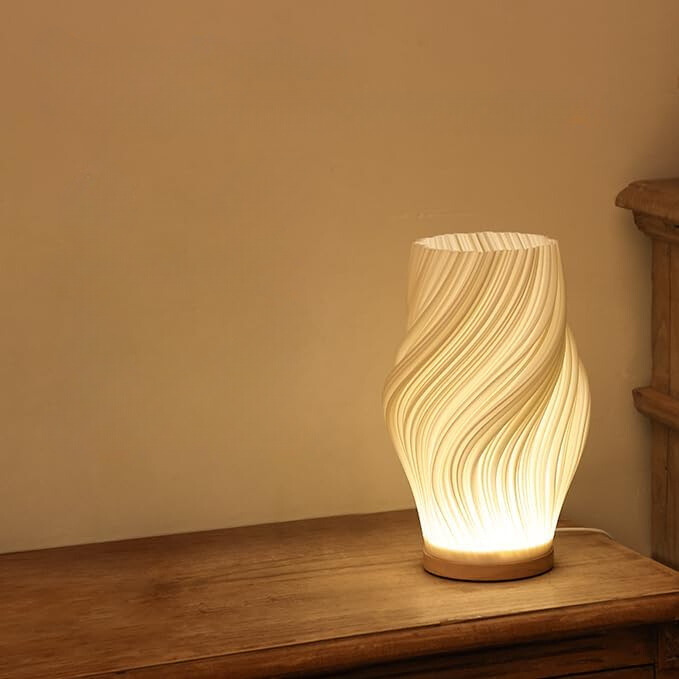 NARA - Moderne Swirl Tafellamp met Warme LED Verlichting – Compact en Stijlvol voor Elk Interieur 7