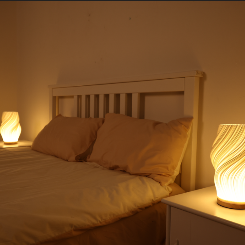 NARA - Moderne Swirl Tafellamp met Warme LED Verlichting – Compact en Stijlvol voor Elk Interieur 8