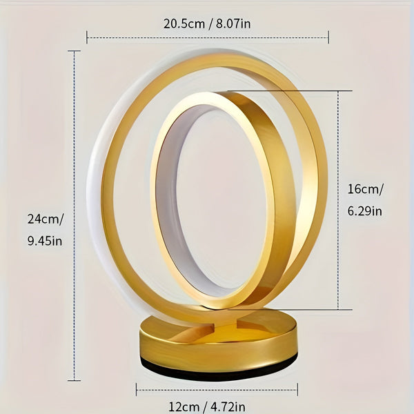NARA - Oplaadbare Tafellamp met Dimbare Functie en Modern Metaal Design - Zwart en Goud 1